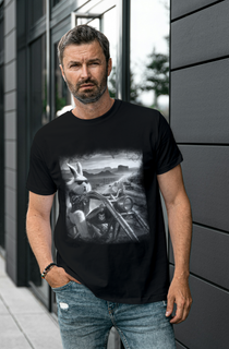 Snow Rabbit Motoqueiro-  Harley Davidson- T-shirt Adulto