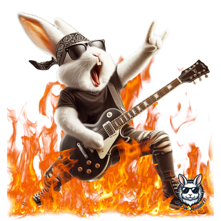 Nome do produtoSnow Rabbit Rock and Roll-  Guitarrista- T-SHIRT-CLASSICA Adulto 