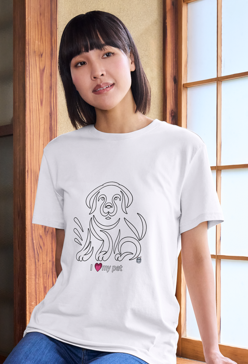 Nome do produto: I love my pet - Camiseta Classic Adulto Unissex 