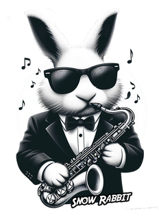 Nome do produtoSnow Rabbit Saxofonista- CAMISETA CLÁSSICA INFANTIL