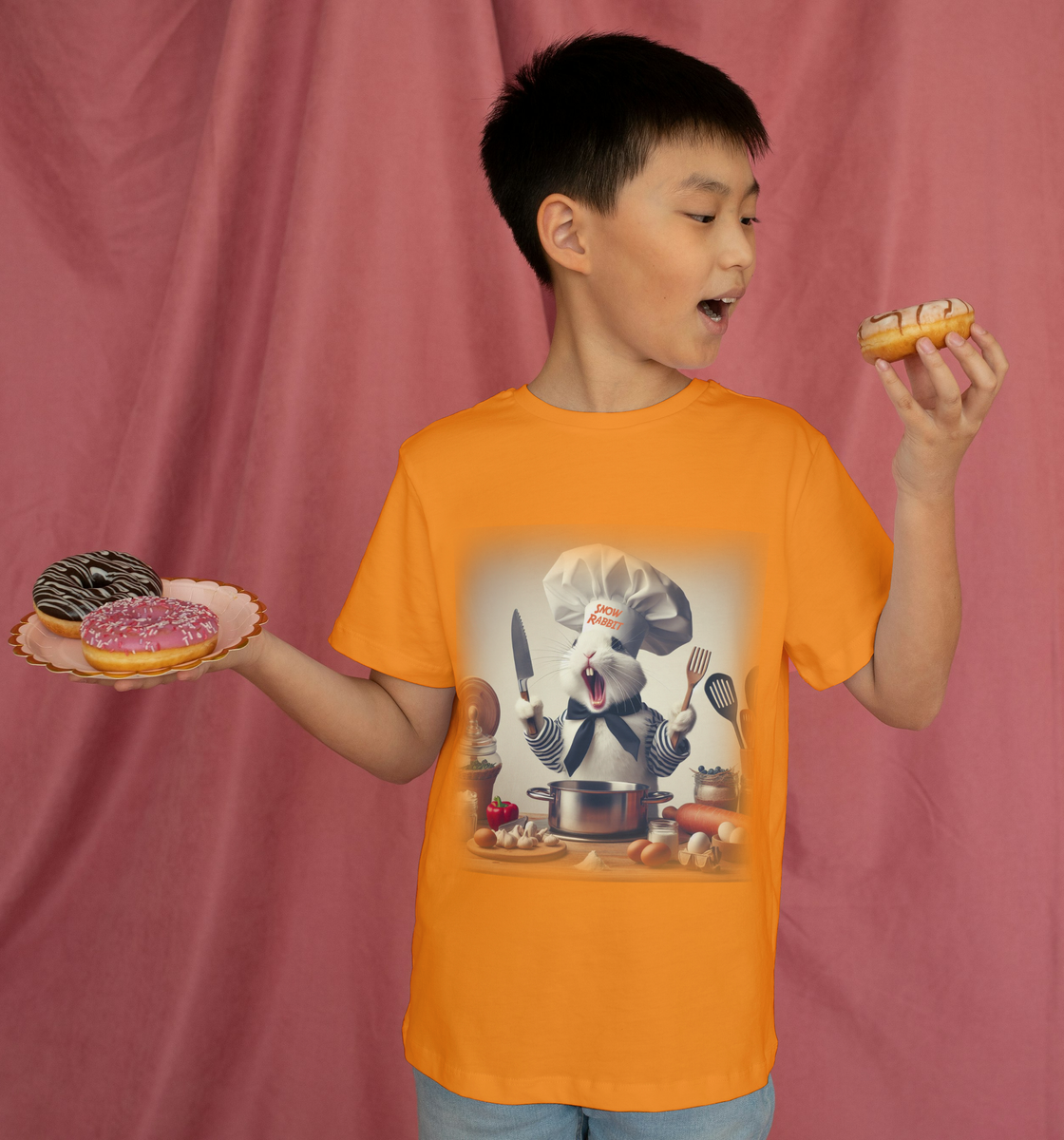 Nome do produto: Snow Rabbit Chef de Cozinha-  Camiseta CLÁSSICA Infantil