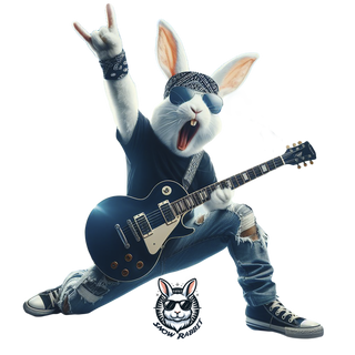 Nome do produtoSnow Rabbit Guitarrista Camiseta Clássica Adulto