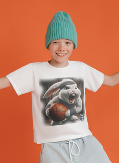Snow Rabbit Astro do Basquete - Camiseta Clássica Infantil