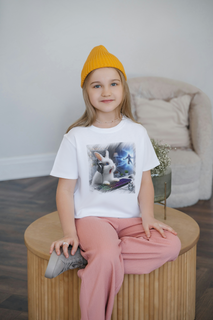 Snow Rabbit Gamer - Camiseta Clássica infantil 