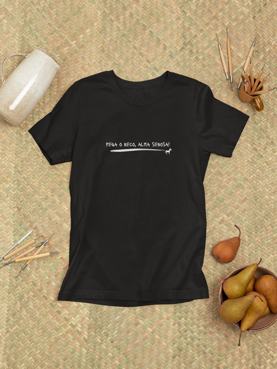 Nome do produto: Camiseta Unissex - Frases / Pega o beco, alma sebosa