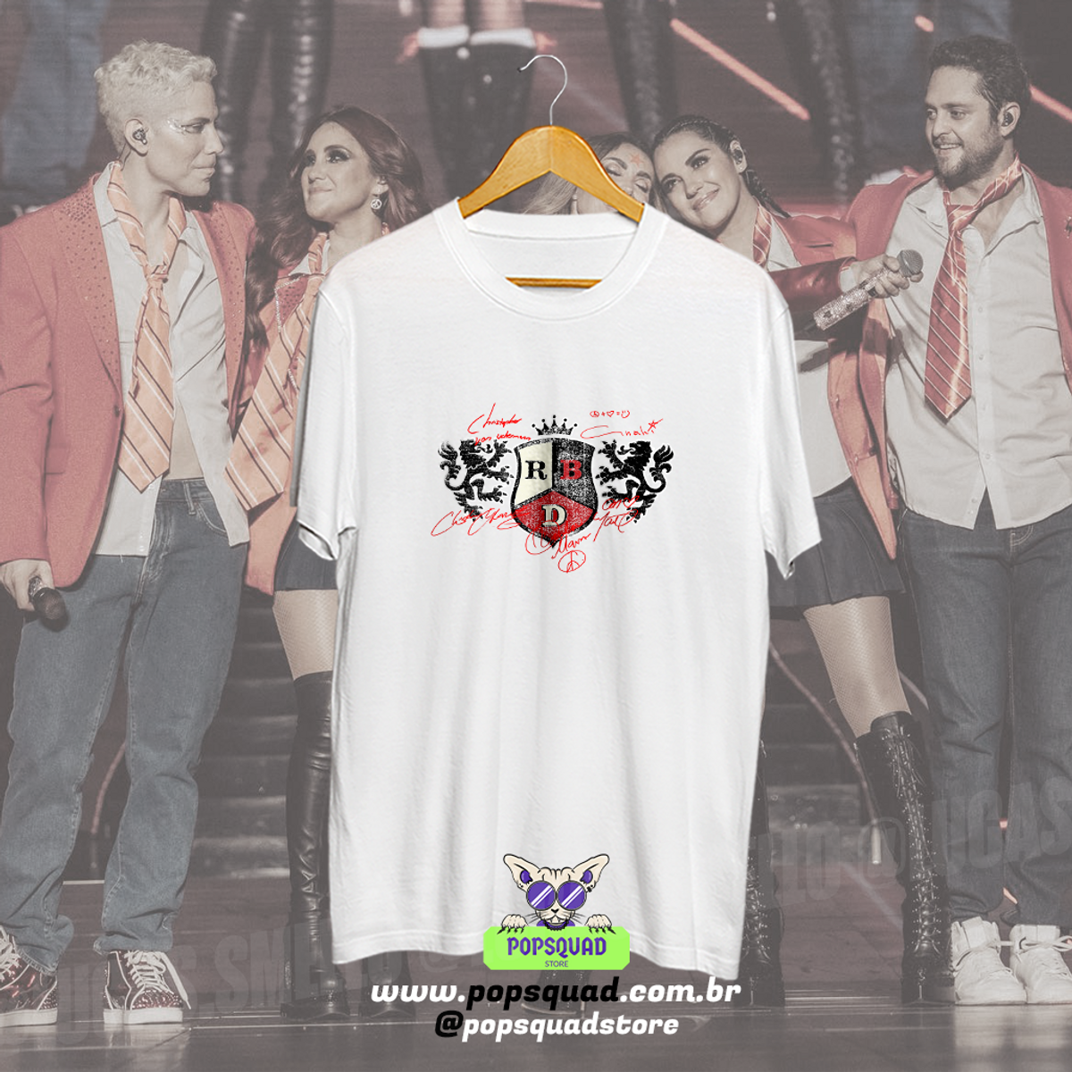 Nome do produto: Camiseta RBD autógrafos