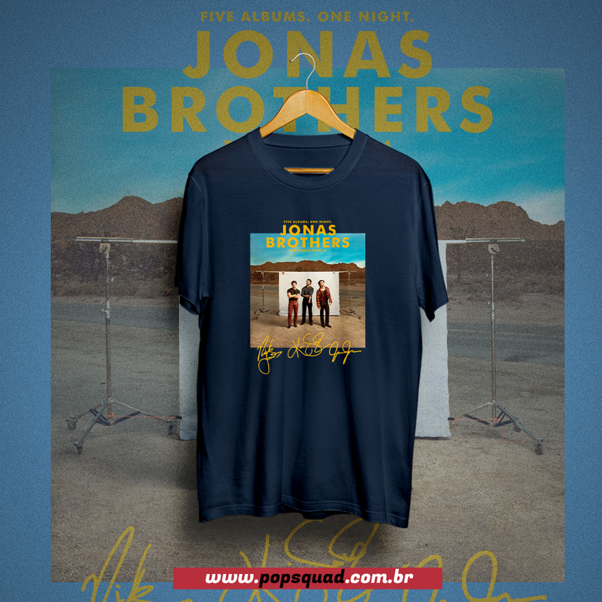 Nome do produto: Camiseta Jonas Brothers The Album Signature