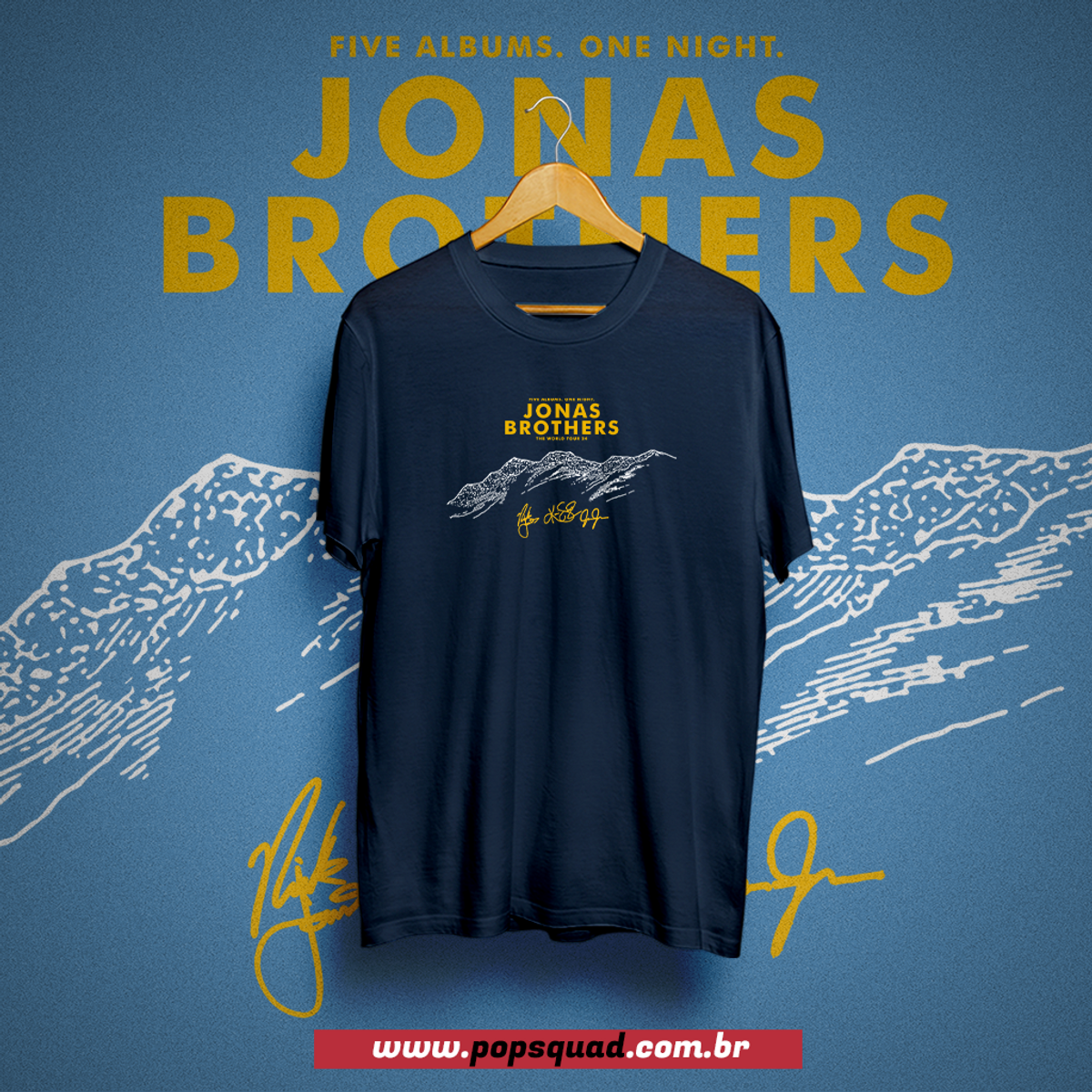 Nome do produto: Camiseta Jonas Brothers The Mountain