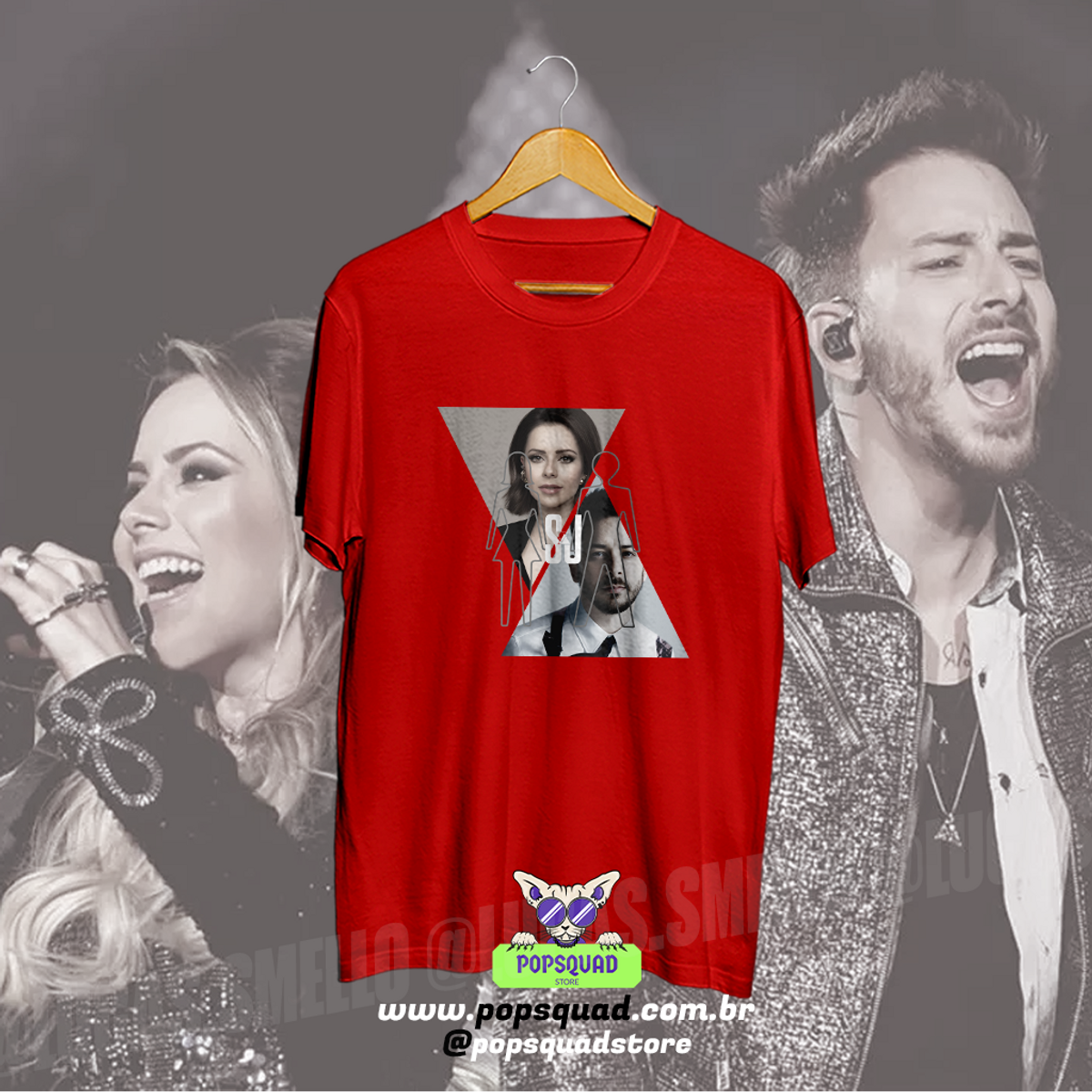 Nome do produto: Camiseta Sandy e Junior Pra sempre