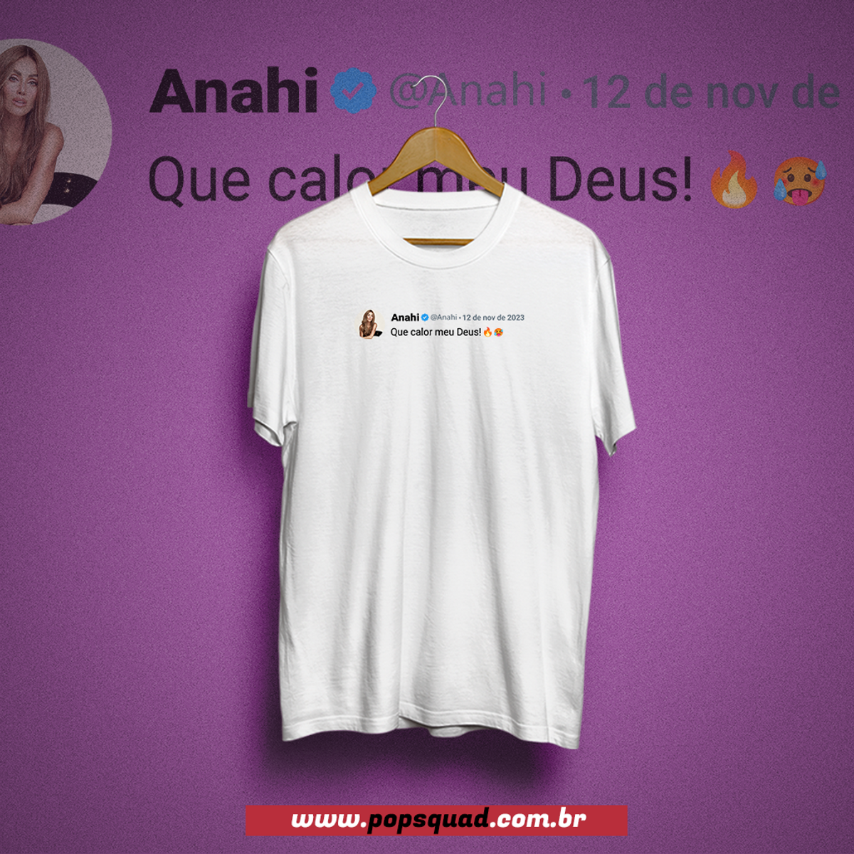 Nome do produto: Camiseta RBD Anahi Que Calor Meu Deus