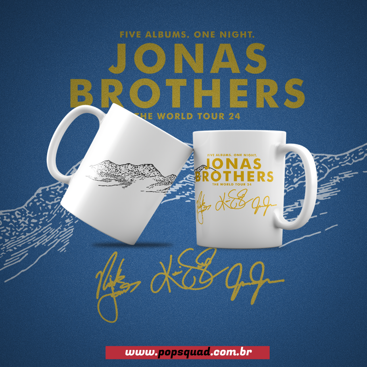 Nome do produto: Caneca Jonas Brothers The Mountain