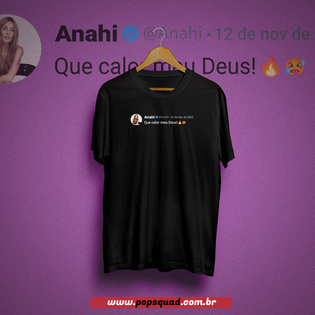 Nome do produto: Camiseta RBD Anahi Que Calor Meu Deus