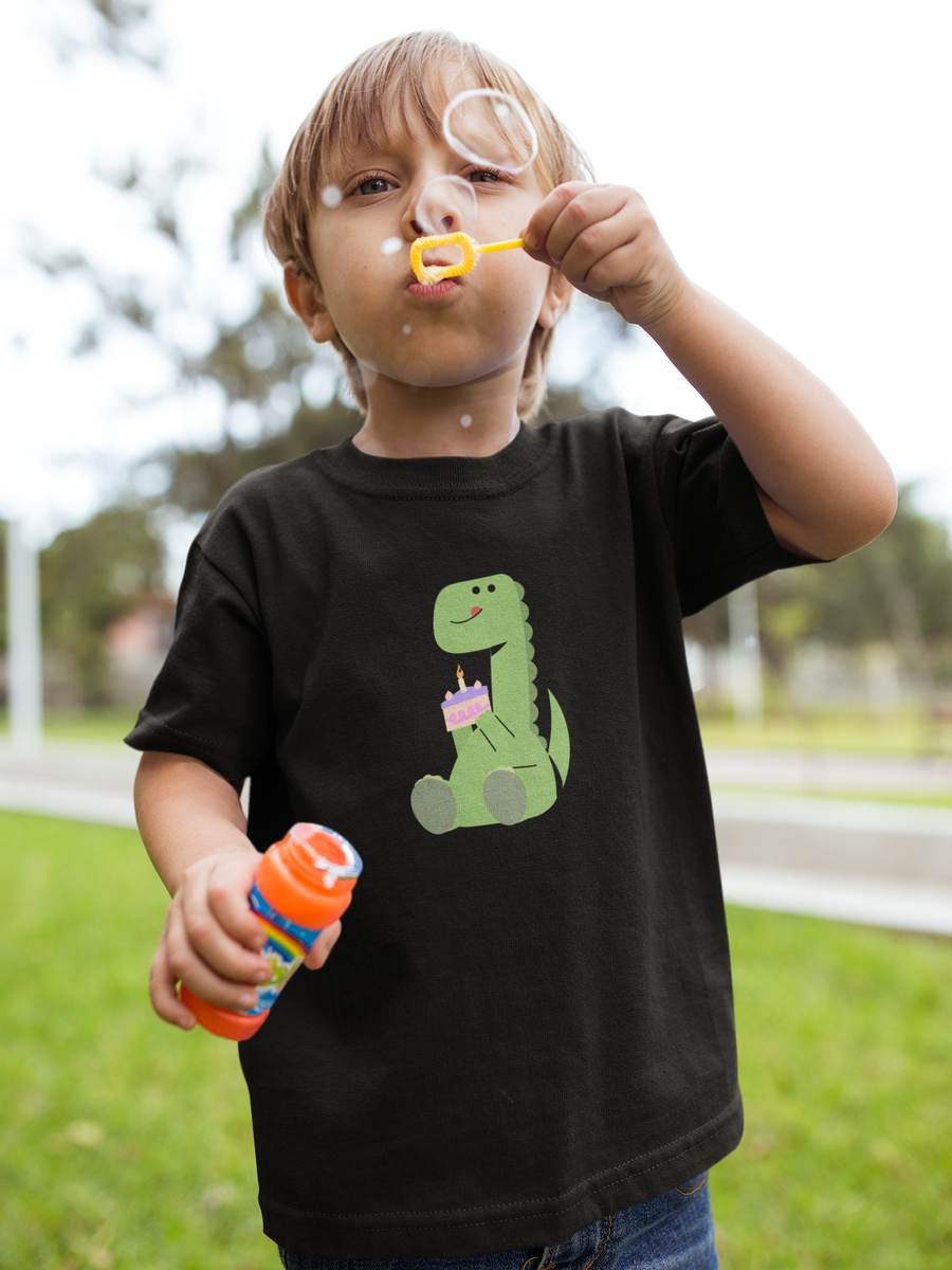 Nome do produto: Camisa Infantil - Dino bolo