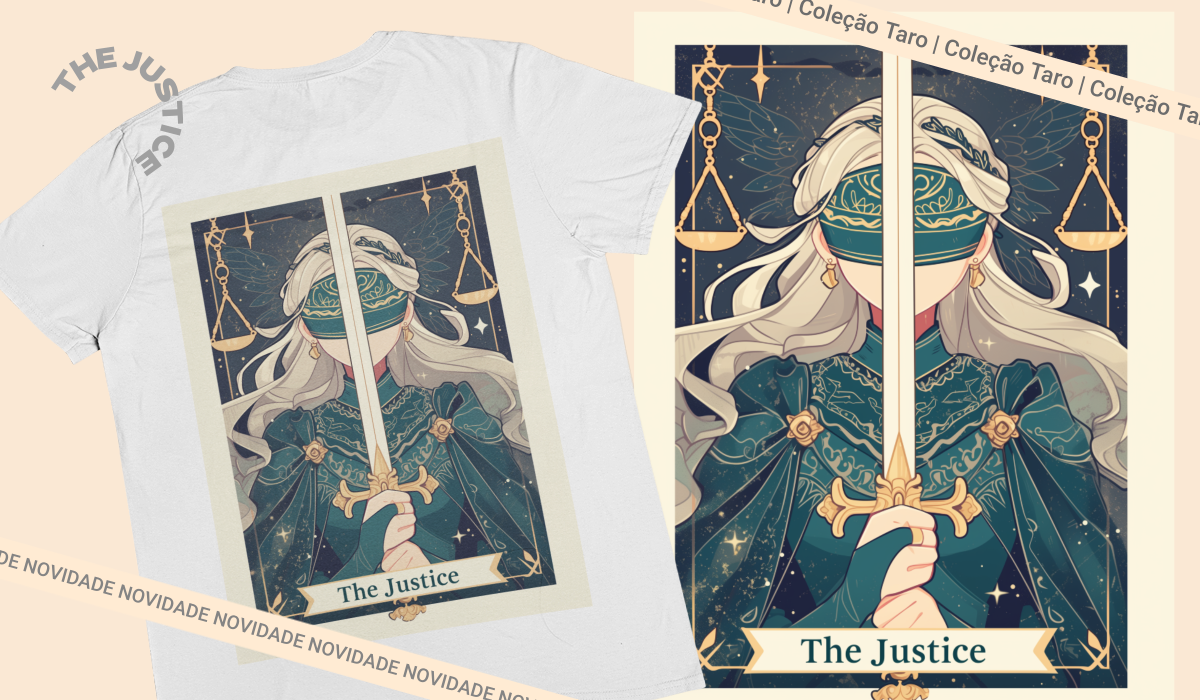 Nome do produto: Camiseta Coleção Tarô - The Justice