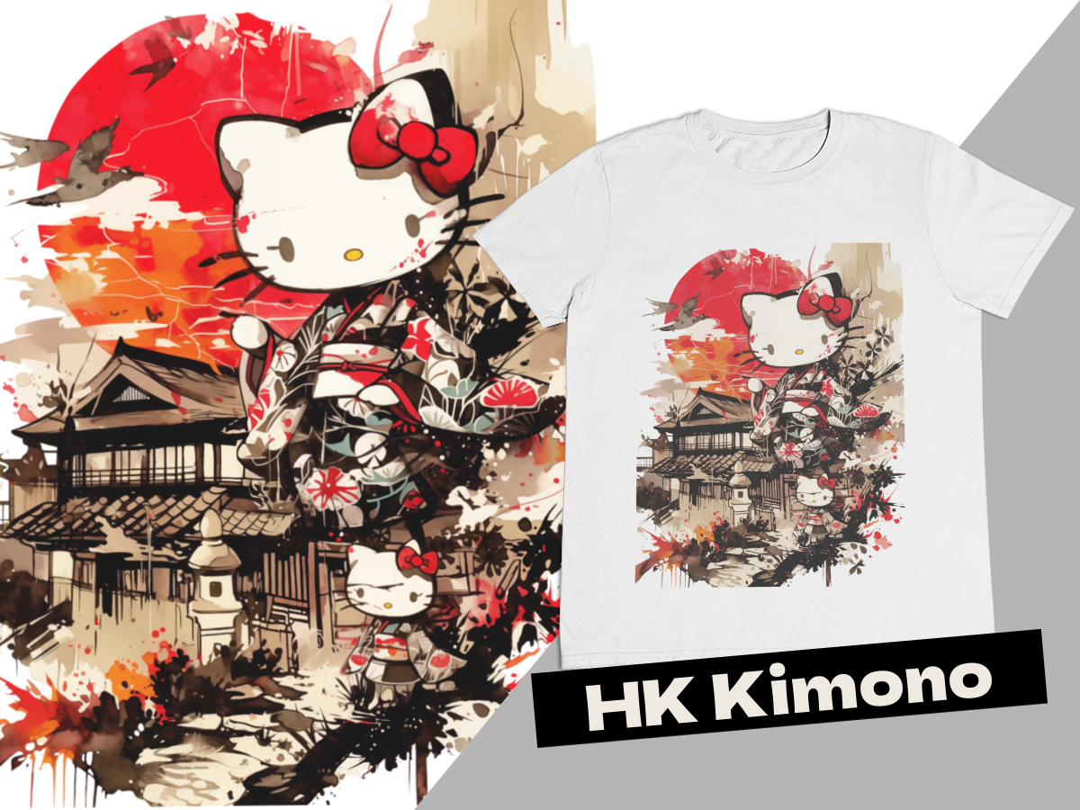 Nome do produto: Camiseta - Kimono Kitty
