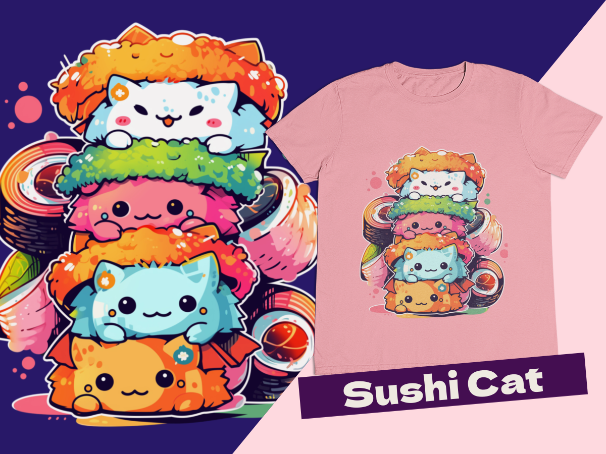 Nome do produto: Camiseta - Sushi Cat