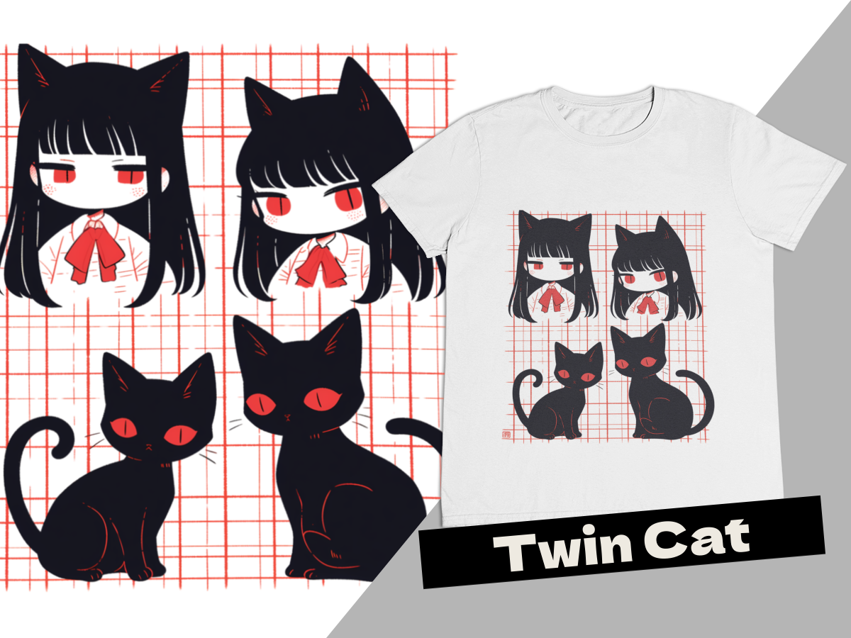 Nome do produto: Camiseta - Twin Cat