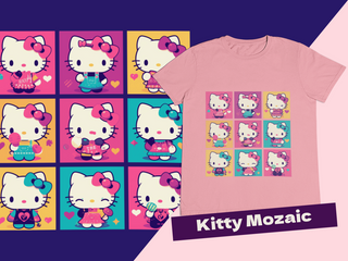 Camiseta - HKitty Mozaico