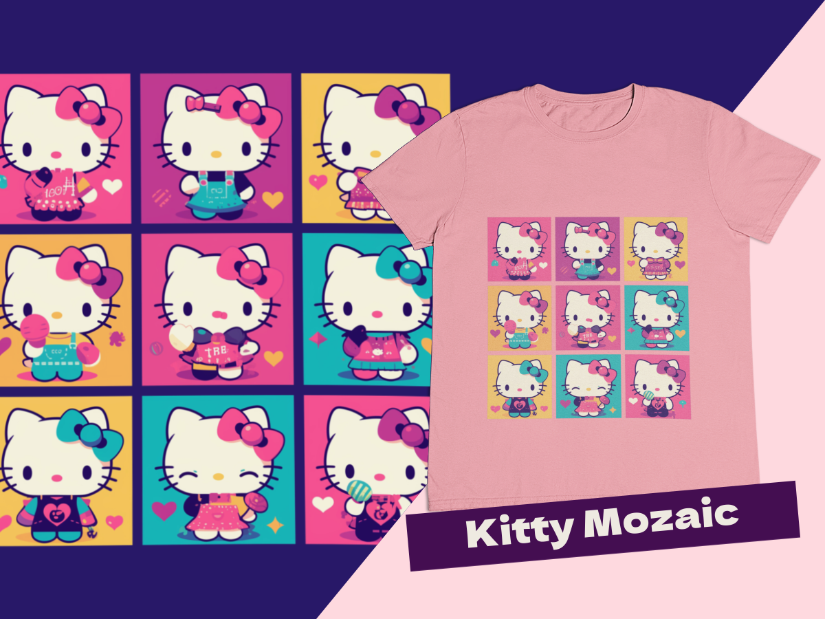 Nome do produto: Camiseta - Mozaic Kitty