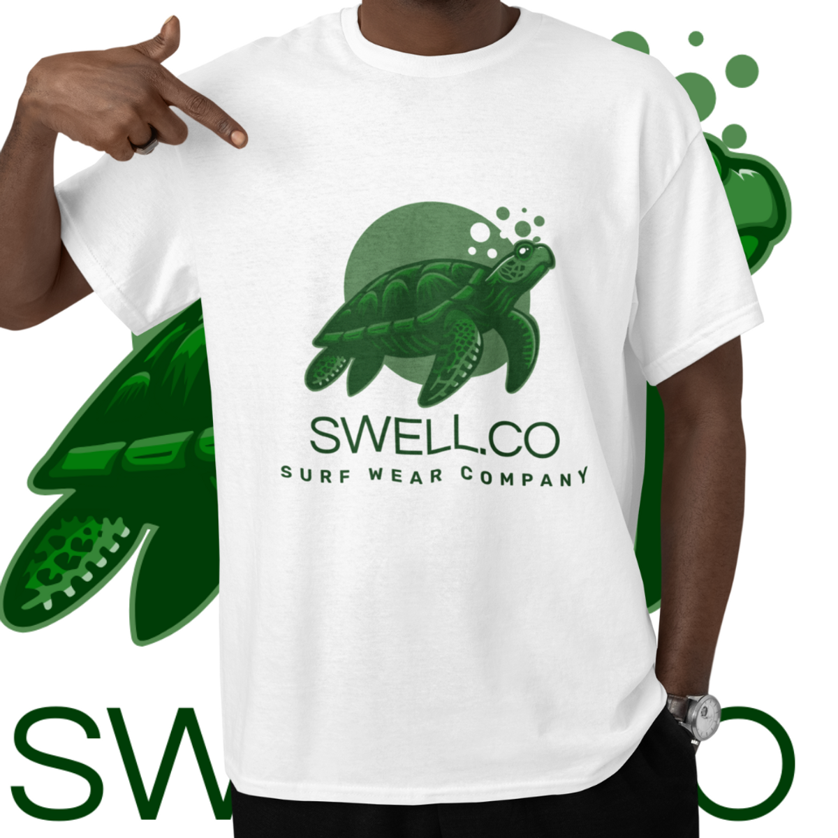 Nome do produto: Camiseta Swell.co Tartaruga Marinha