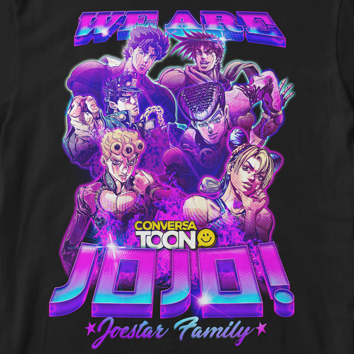 Nome do produto: Camiseta Joestar Family - Vintage Design - JoJo\'s Bizarre Adventure