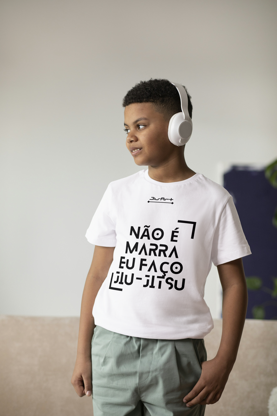 Camisa não é marra (Infantil de 10 a 14 anos) Letra preta