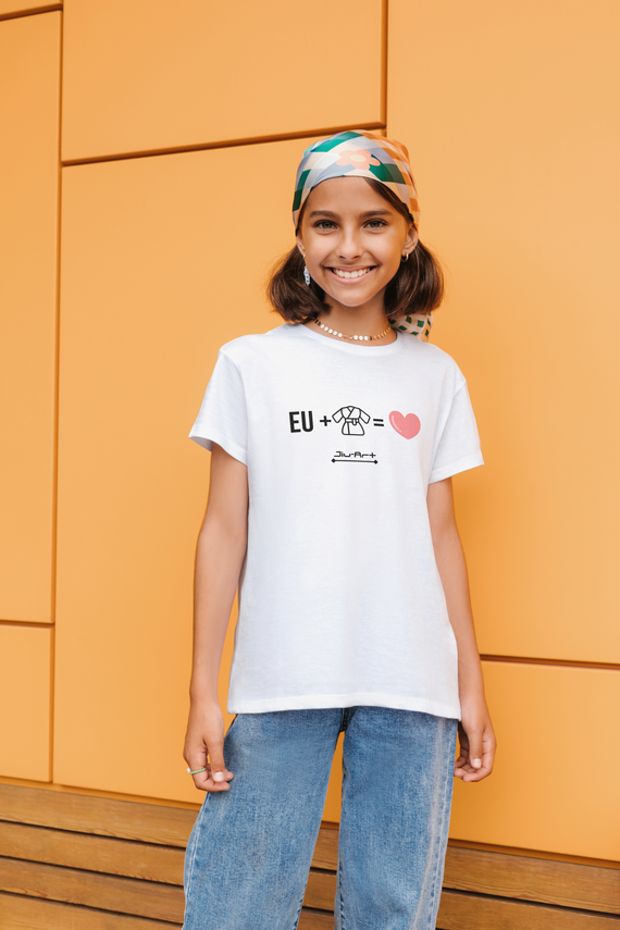 Camisa jiu-jitsu é minha paixão ( Infantil de 10 a 14 ) Letra preta