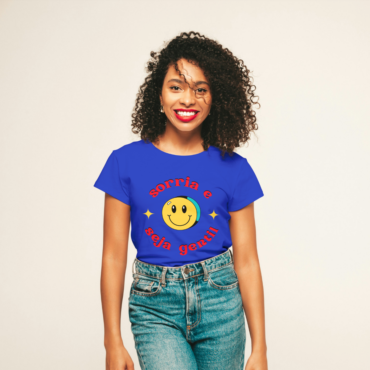Nome do produto: Camisa Feminina Sorria e Seja Gentil 