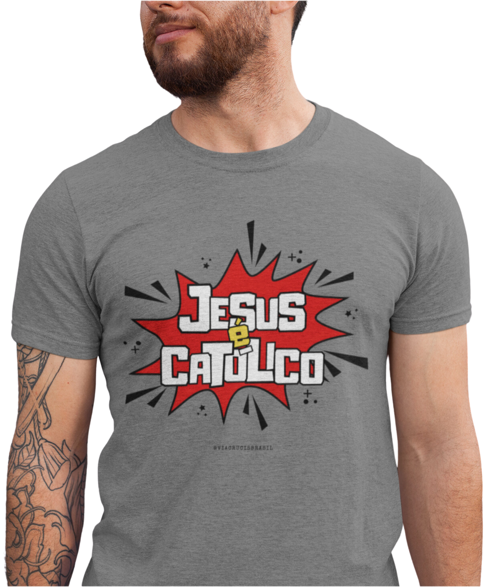 Nome do produto: Camiseta Masculina Jesus é Católico