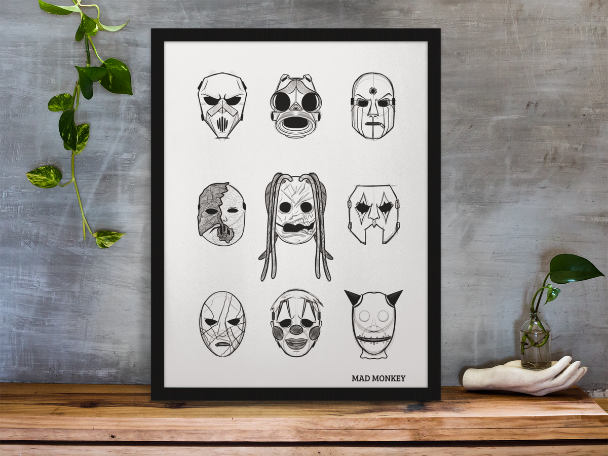 Nome do produto: Poster Slipknot Masks