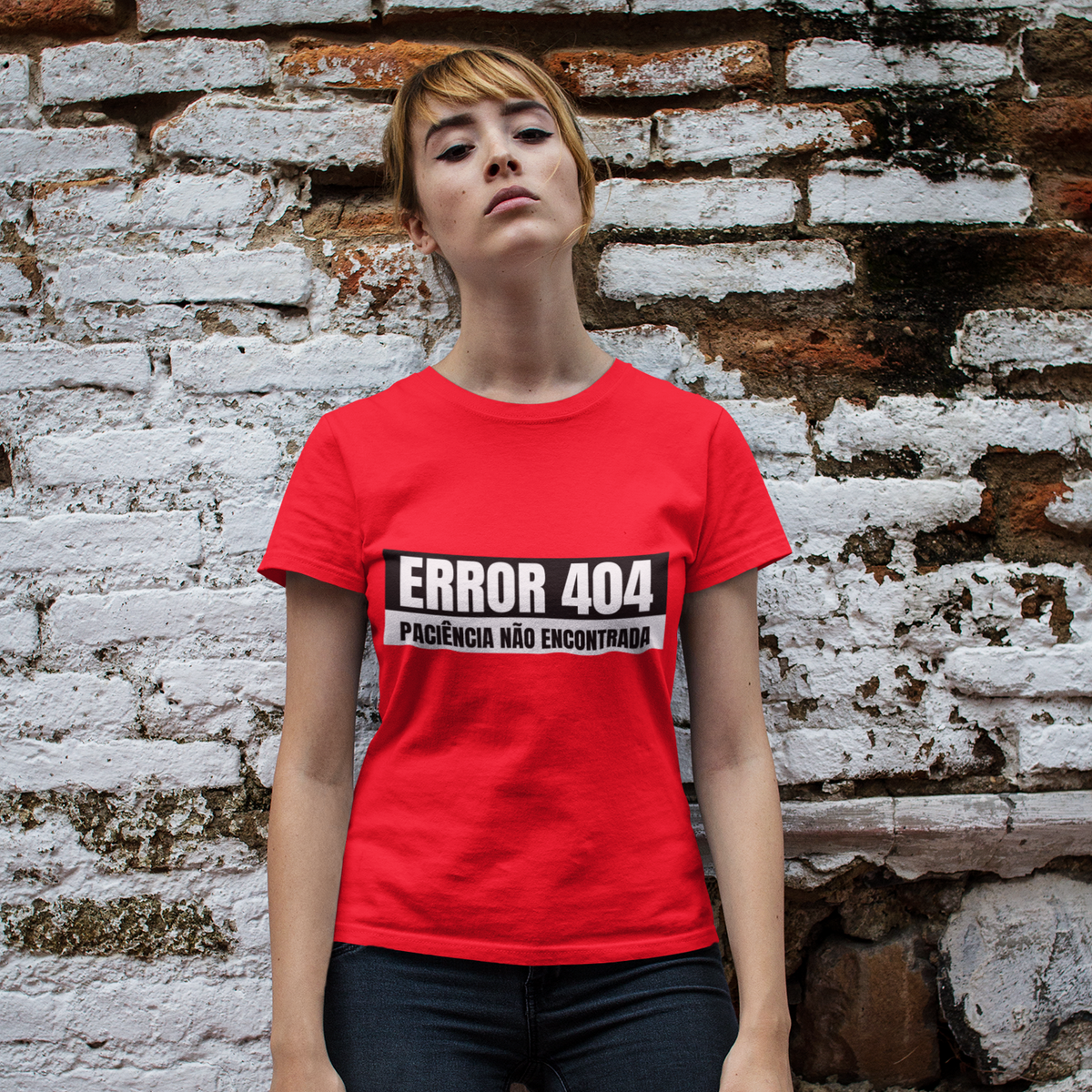 Nome do produto: Camiseta Feminina Error 404