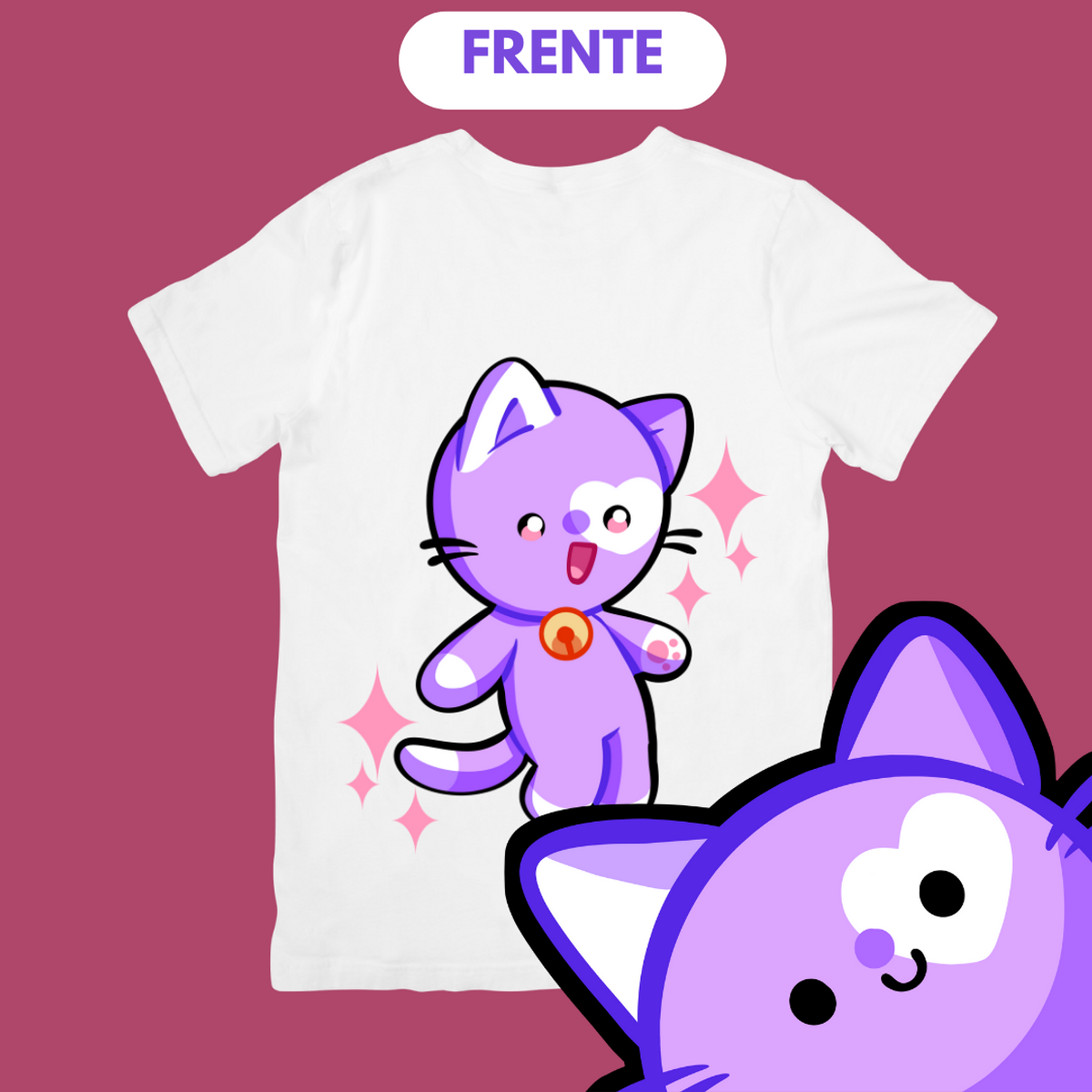 Nome do produto: Camiseta // Sparkle Kitten