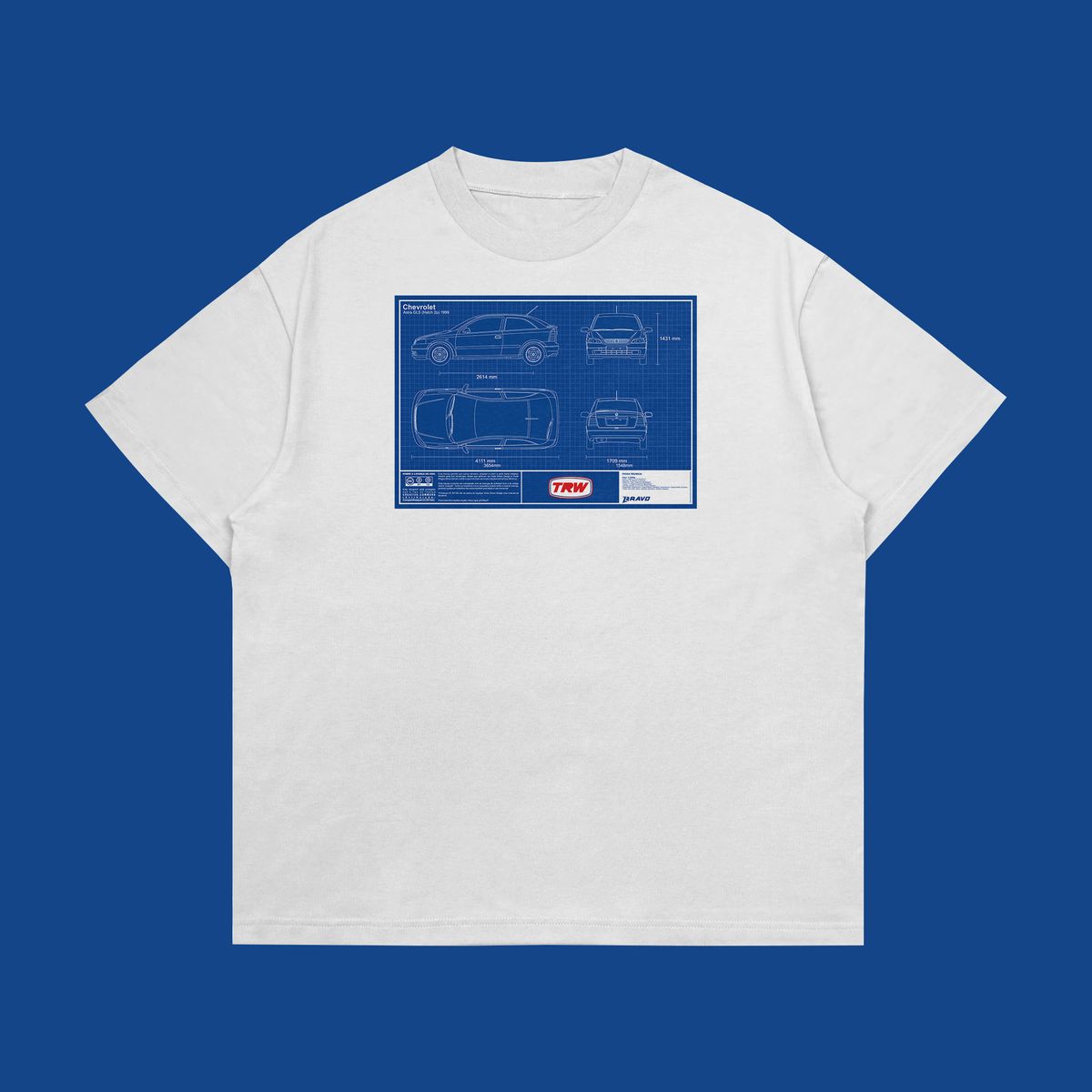 Nome do produto: Camiseta Oversized Astra GLS - Blueprint - Frente