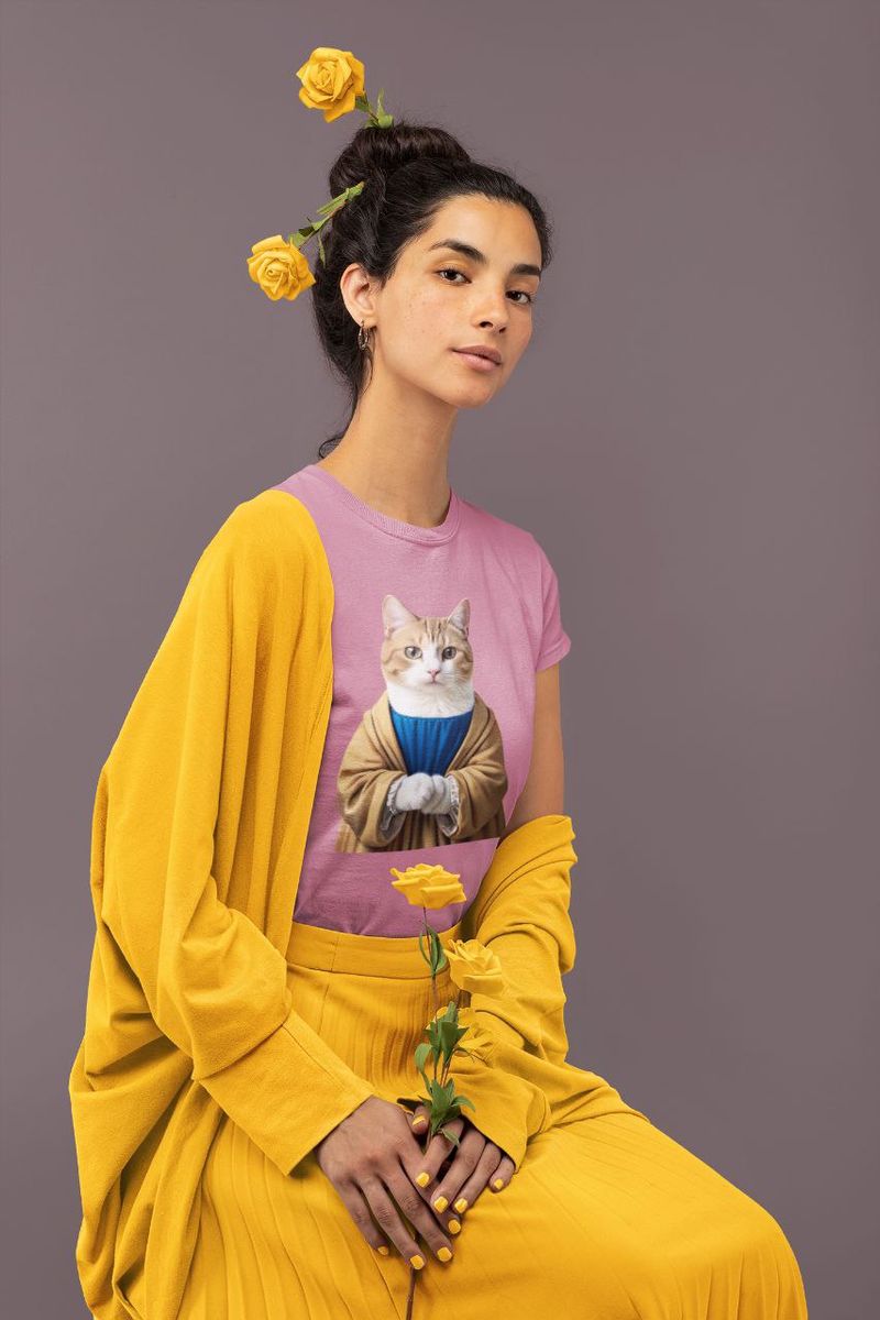 Nome do produto: Camisa Gato Monalisa
