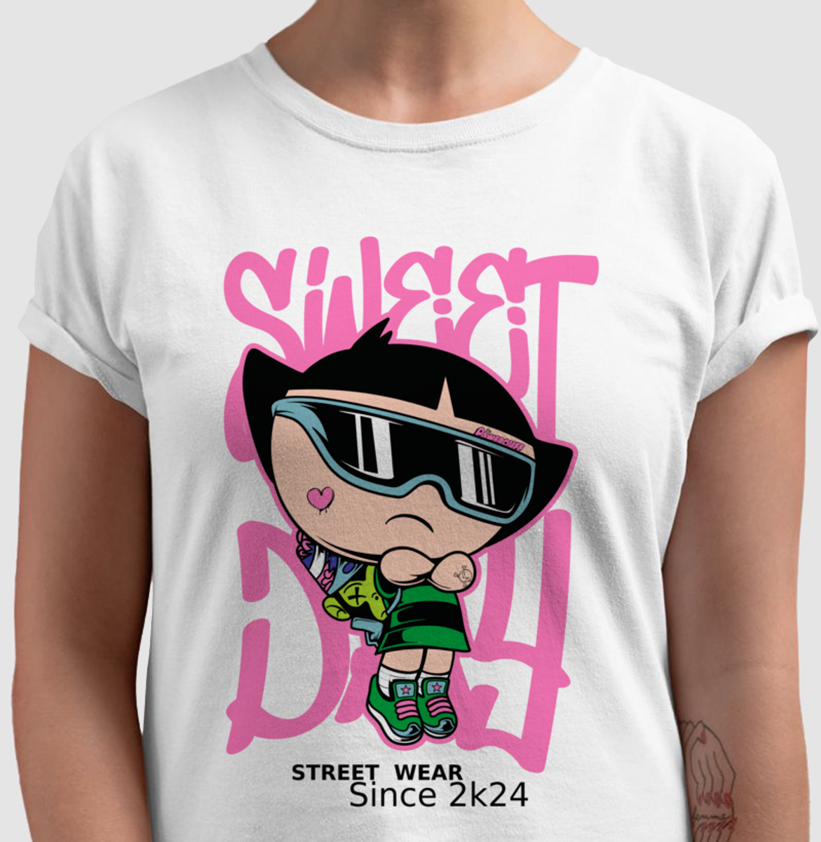 Nome do produto: Camiseta Feminina Doçura nas Ruas - Branca