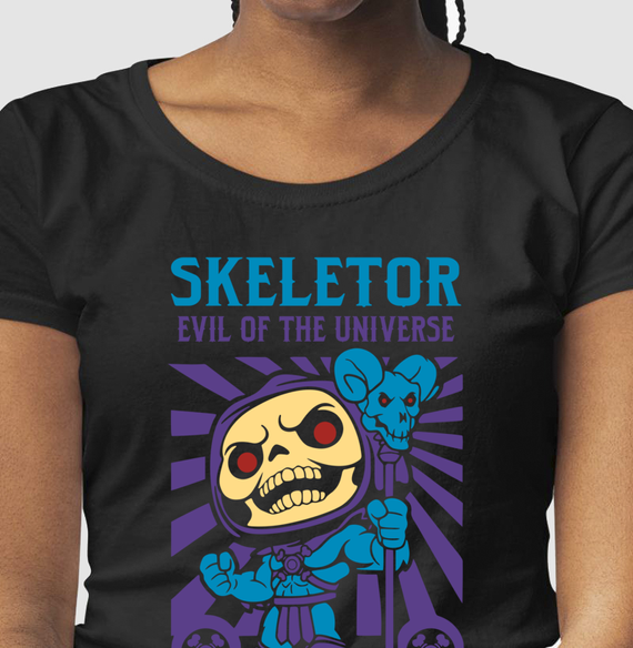 Camiseta Feminina Skeletor evil of the universe