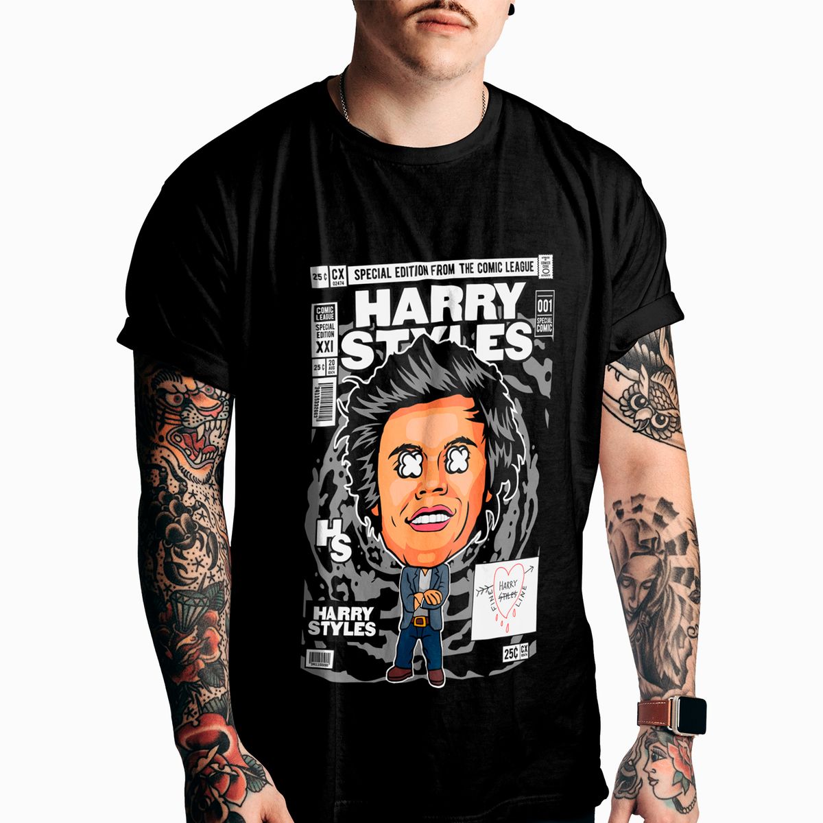 Nome do produto: Camiseta Cultura Pop Harry Styles
