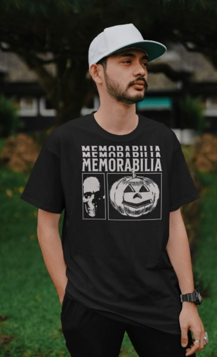 Nome do produto: camiseta skull n pumpkin
