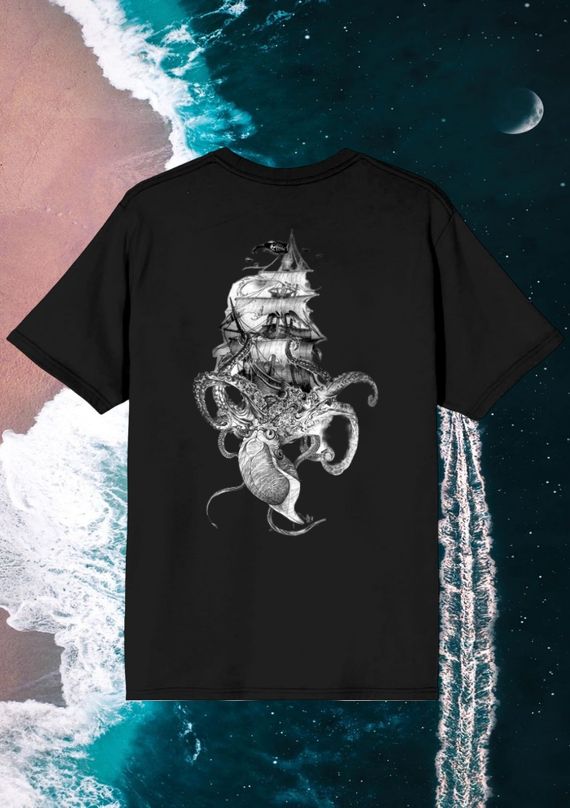 Camiseta Kraken n Ship Ocean