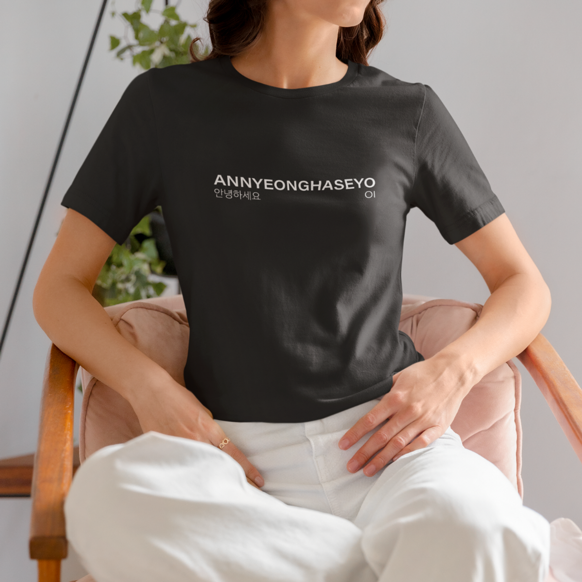 Nome do produto: Camiseta Expressões - Annyeonghaseyo -  Unissex 
