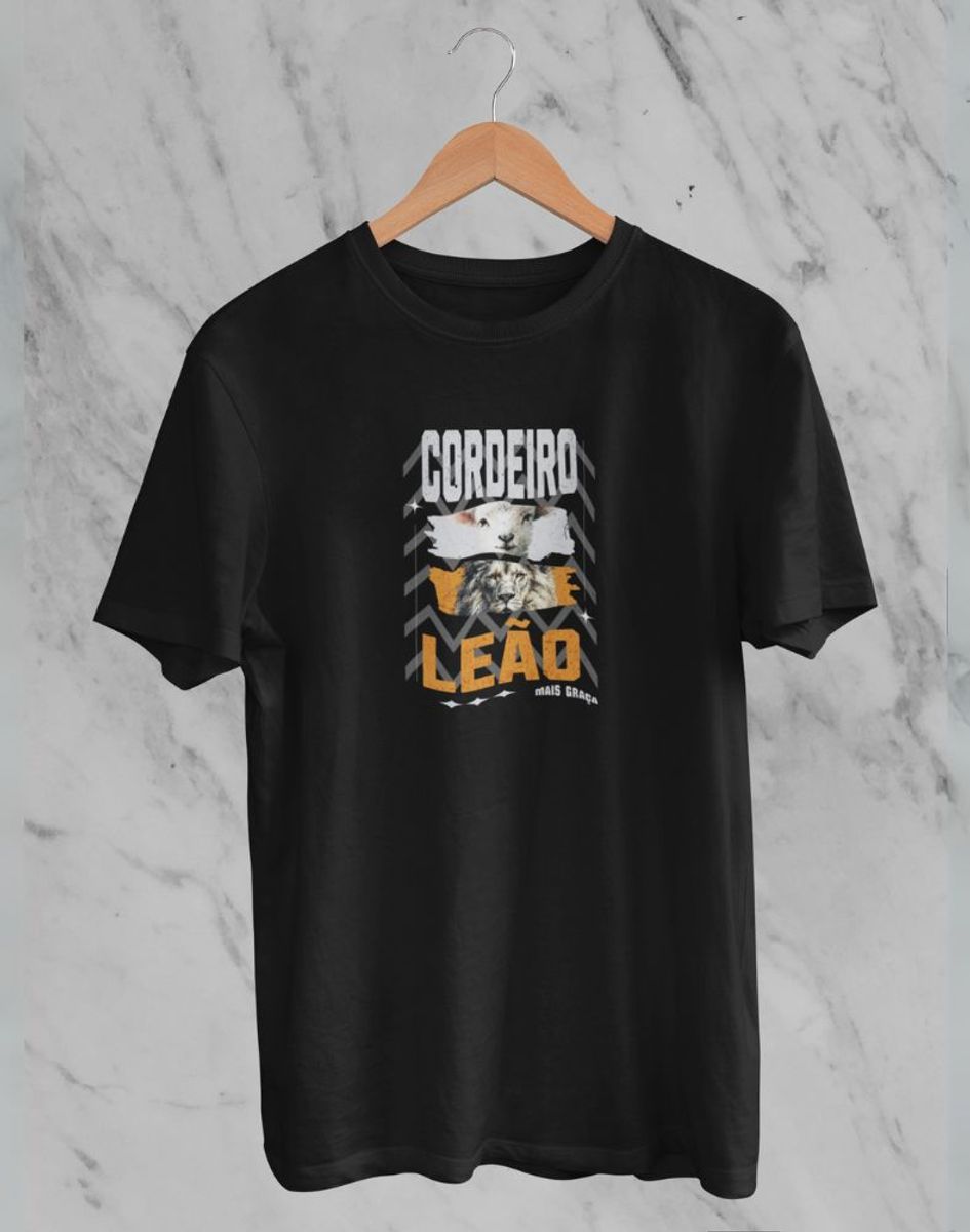 Nome do produto: Camiseta Cordeiro Leão