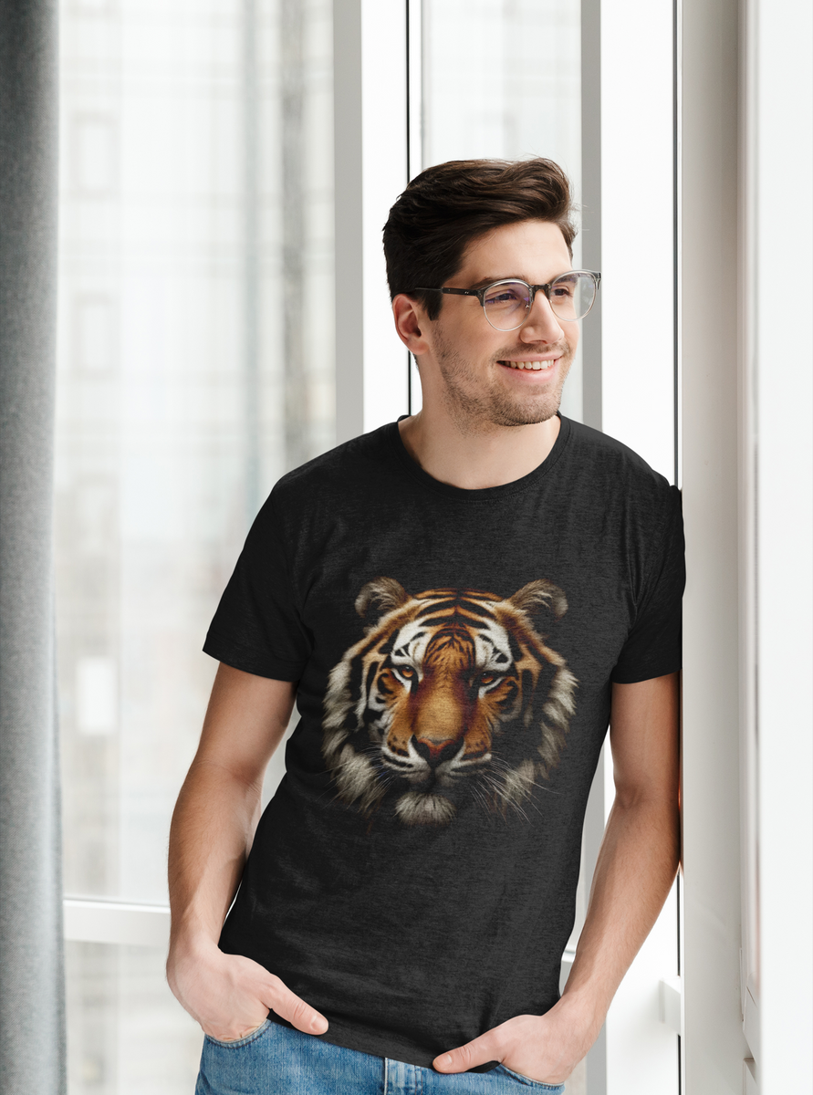 Nome do produto: Camiseta Preta Unissex Tigre Ares