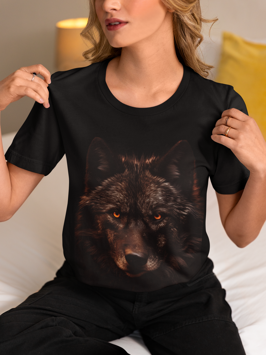 Nome do produto: Camiseta Preta Unissex Lobo Black