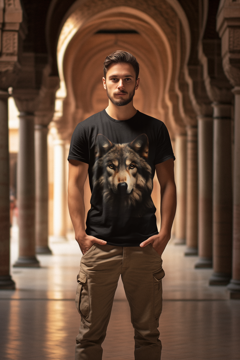 Nome do produto: Camiseta Preta Unissex Lobo Tyr