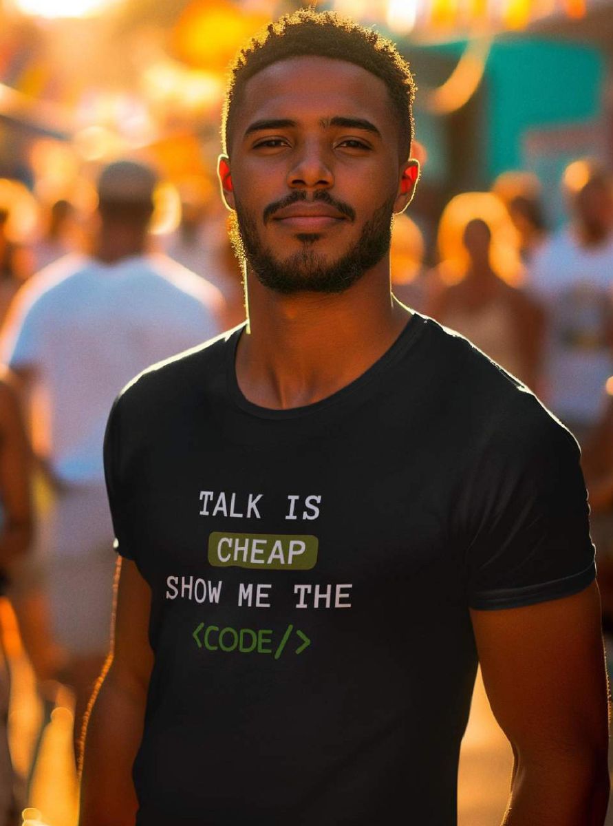 Nome do produto: Camiseta Unissex | Talk is cheap show me the code