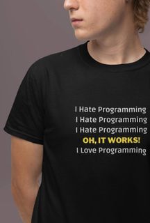 Camiseta Unissex | I hate programming