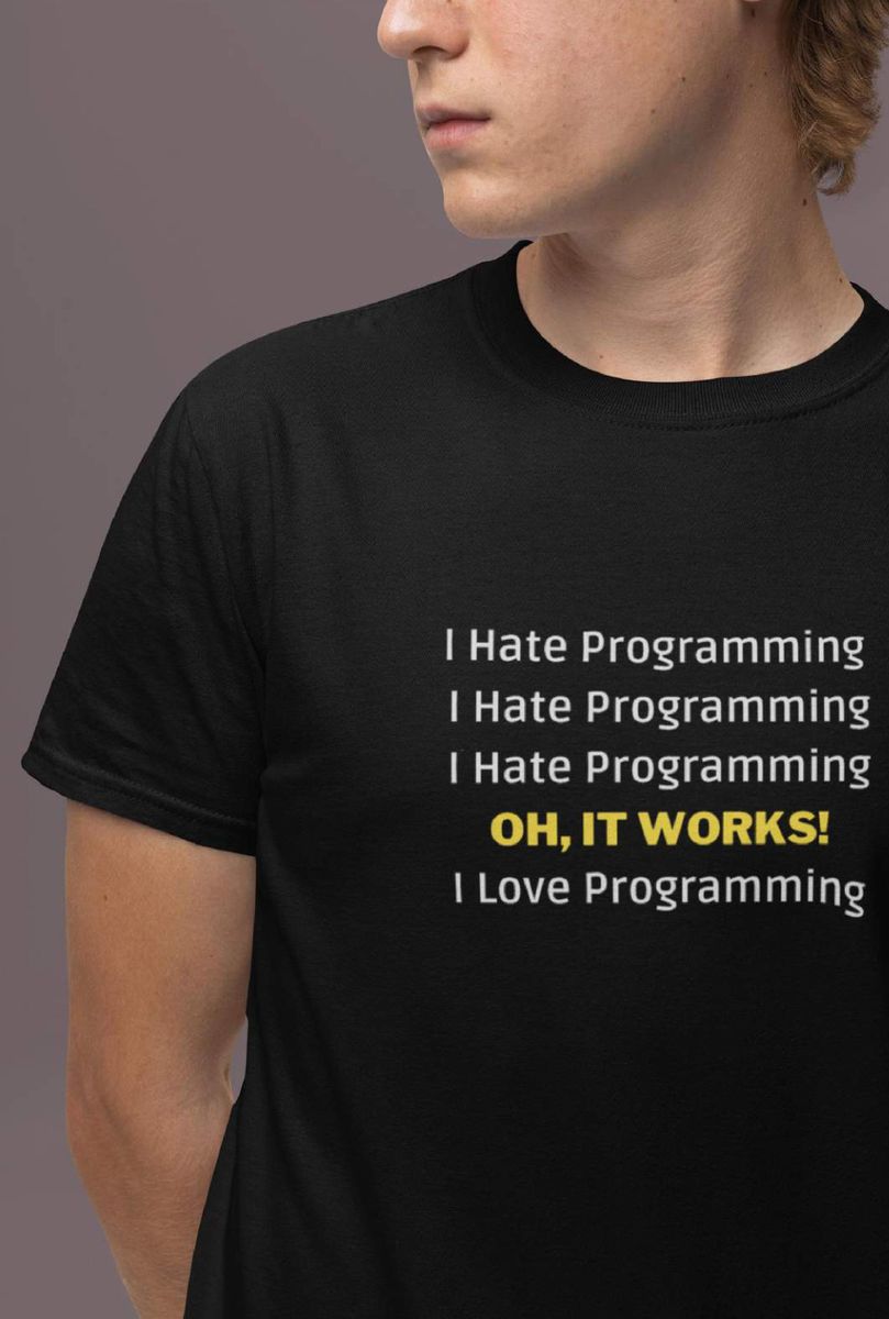 Nome do produto: Camiseta Unissex | I hate programming