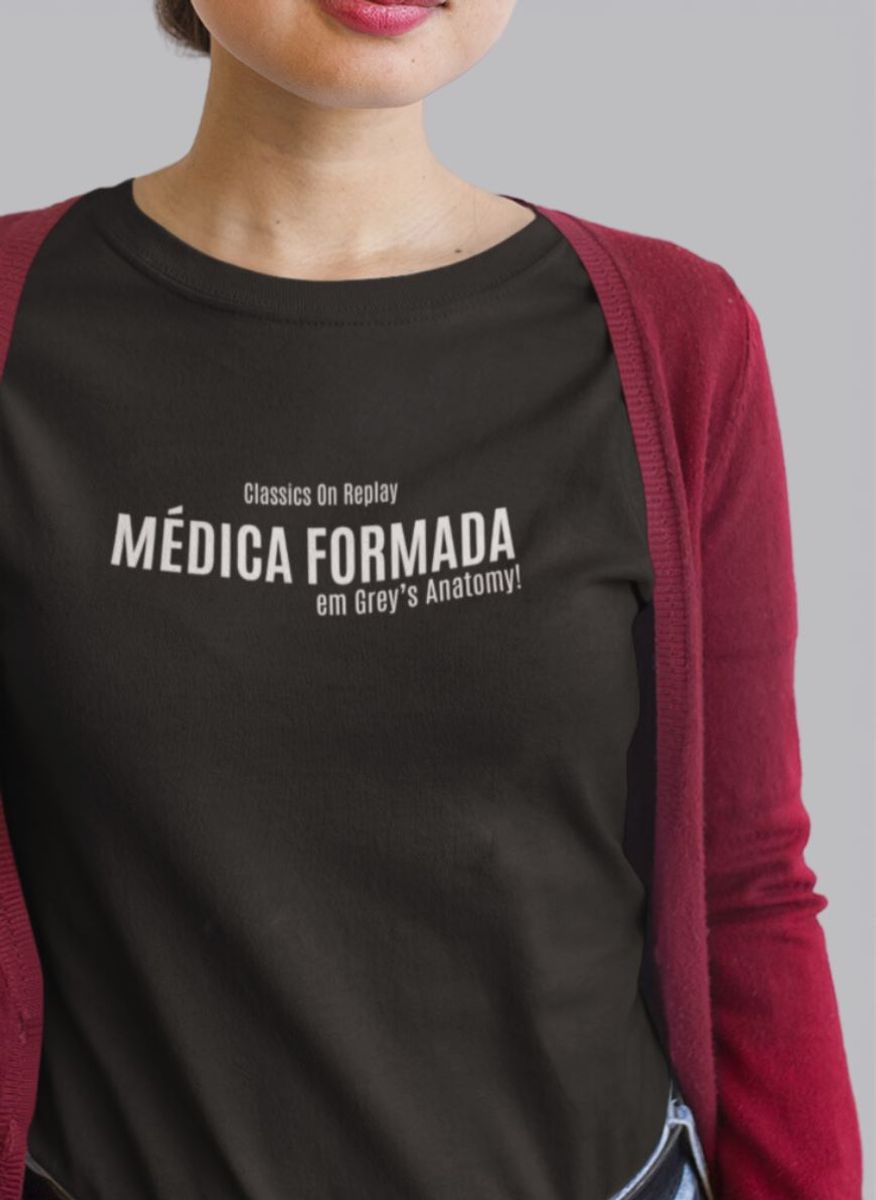 Nome do produto: T-Shirt Unissex | Médica formada em Grey\'s Anatomy