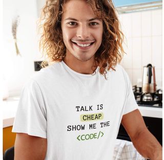 Camiseta Unissex | Talk Is  Cheap Show me the code