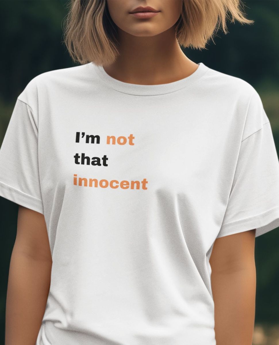 Nome do produto: T-Shirt Unissex | I\'m not that innocent